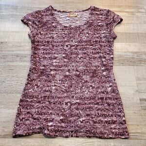 Mudd large girls purple and white floral shirt